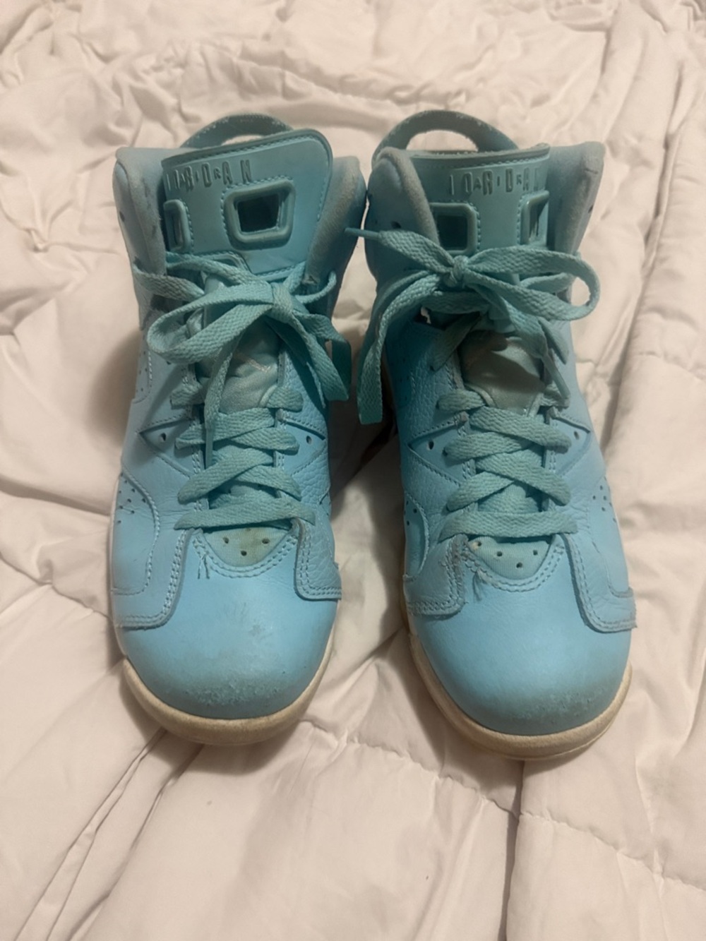 Jordan Kids High-Top Sneakers in Light Blue
